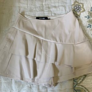 Do+Be ruffled pleather skort